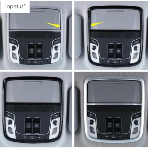 Lapetus Carbon Fiber Look ABS Accessories For Honda CR-V CRV 2017 - 2020 ABS Top Upper Roof Reading Lights Lamps Cover Kit Trim
