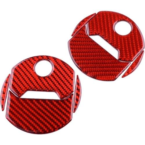Car 1 Set Carbon Fiber Red Air Conditioning Outlet Vent Sticker Trim Fit for Chevrolet Camaro 2015 2014 2013 2012 2011 2010