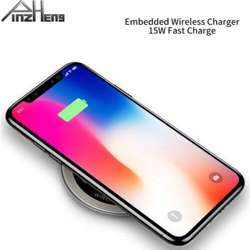 PINZHENG Wireless Charger For iPhone Xiaomi Huawei Water Cup Charger Wireless Charging 15W Compatible With Qi Adsorption