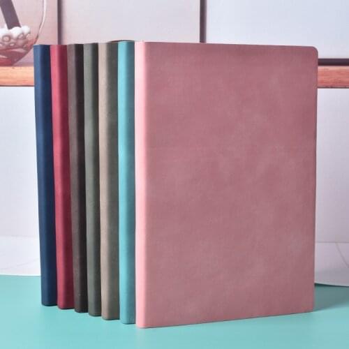 A5 Pu Notebooks Macaron Color Notepads Diary 2021 Weekly Planner Writing Paper for Students School Office Supplies Stationery
