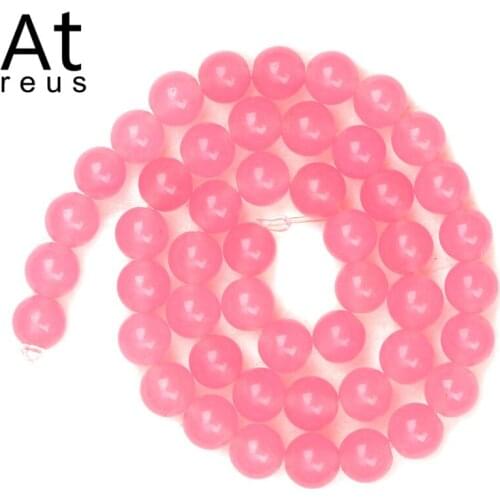 Natural Darkpink Rose Quartzs Crystal Stone Beads Round Loose Spacer Beads For Jewelry Making DIY Bracelet Necklace 15" 4-12mm