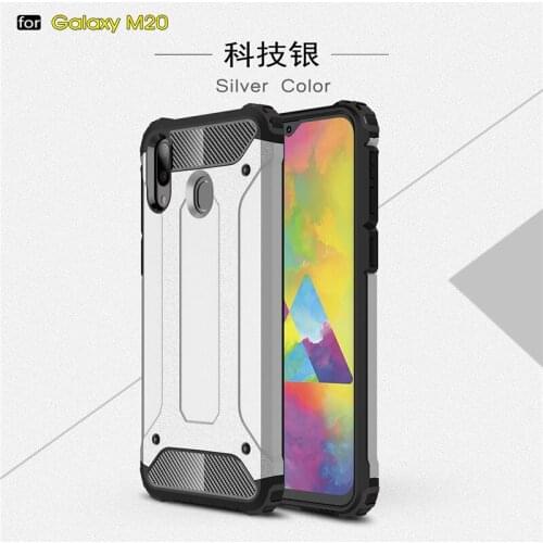 Case For Samsung Galaxy M20 Cover Anti-knock Soft Silicone + Hard Plastic Back Case For Samsung M20 Funda For Samsung M20 M205FD
