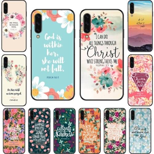 Bible Verse Jesus Christ Christian Phone case For Samsung Galaxy A 3 5 8 9 10 20 30 40 50 70 E S Plus 2016 2017 2018 2019 black