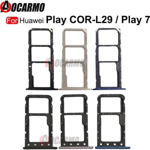 Sim Tray Holder For Huawei Play COR-L29 / Play 7 SIM Card Tray Slot Holder Adapter Socket Replacement Part