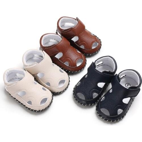 Toddler baby newborn rubber non-slip shoes infant casual solid color hollow men and women baby shoes