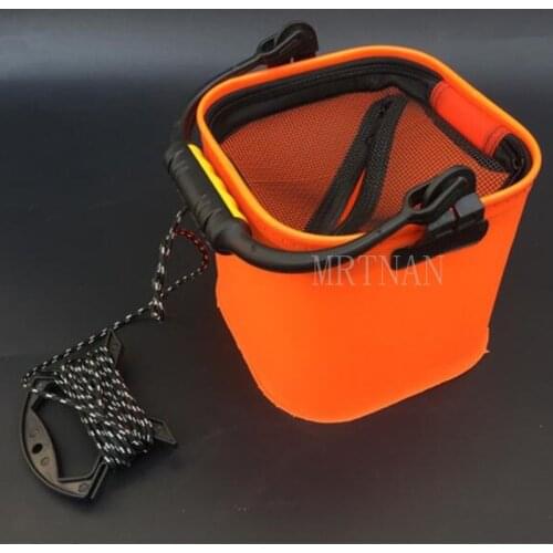 Quality Portable Folding Bucket Vehicle Fishing Bucket Folding Live Fish Bucket Tank Fishing Gear Fishing Box Equipment