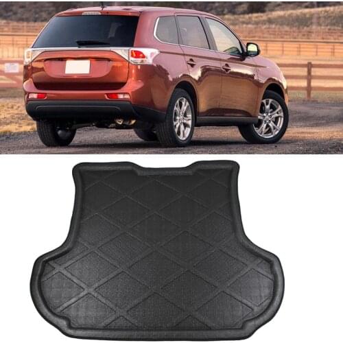 Hsanzeo Boot Liner Rear Trunk Mat Cargo Tray Floor Carpet Protector for Mitsubishi Outlander 2nd Gen.MK II 2007-2012 08 09 10 11