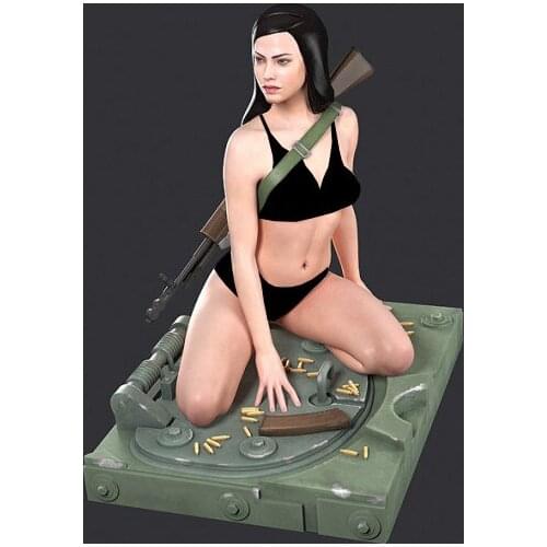 1/16 Scale Assembly Resin Figure kit Girl sitting