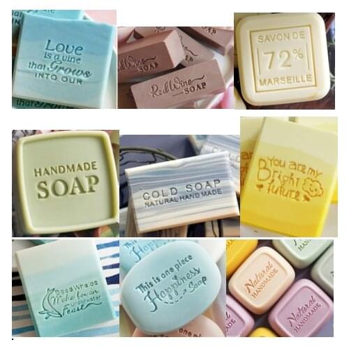 Natural handmade soap acrylic seal Mini DIY natural organic glass stamp chapter4-5cm