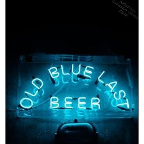 Neon Sign For Old Blue Last Beer Lamp real glass tubes resterant decorate room light sport Hotel neon sign logo neon light wall