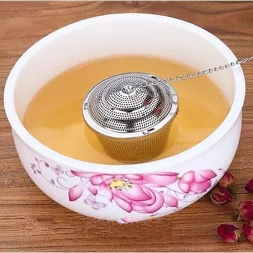 Stainless Mesh Ball Reusable Strainer Herbal Locking Tea Filter Infuser