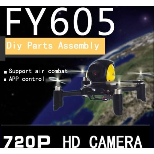 Newest Hot DIY Racing Battle Drone FY605 With HD Camera Air Combat One Key Home 360 Degree Flip Headless Mode Assemble Drone