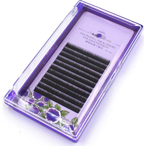 New 0.10 thick high quality lower lashes eyelash extension natural long mink under eyelash extension