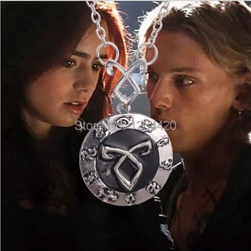 Wholesale 24PCS/LOT The Mortal Instruments: City of Bones Angelic Power Necklace Women Pendant Necklace 2014 New