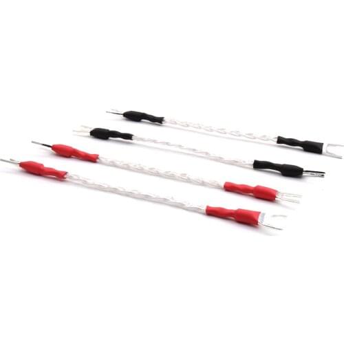 Hifi Speaker Jumper HIFI Budweiser Silver-plated Y spade terminal Canare Cable 1set