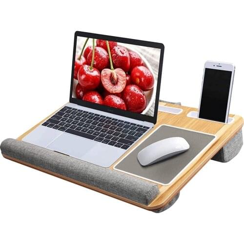 Laptop Stand Padded Support Wood Portable Desktop Laptop Holder Notebook Stand For Table Phone iPhone Macbook Pro Air iPad Pro