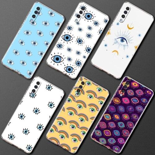 Transparent Phone Case For Samsung Galaxy A50 A70 A20E A10 A20 A30 A40 A10S A10E Soft Silicone Phone Cover Eye Illustrations Cas