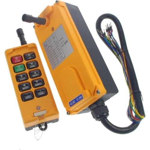10 Channels 4 Motions 1 Speed Control Hoist Crane Radio Remote Control Sysem Industrial Remote Control HS-10 AC220V