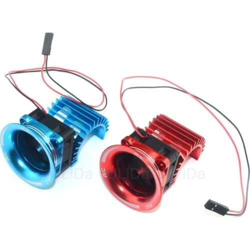 380 390 Motor Cooling Heat Sink + 5V Cooling Fan +Air Channe Cover for Electric RC Car Heatsink Side Vented Motor Buggy Crawler