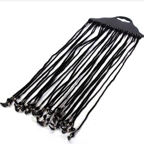 12Pcs Black Adjustable Eyeglass Glasses Sunglasses Neck Cord Strap String Lanyard Holder
