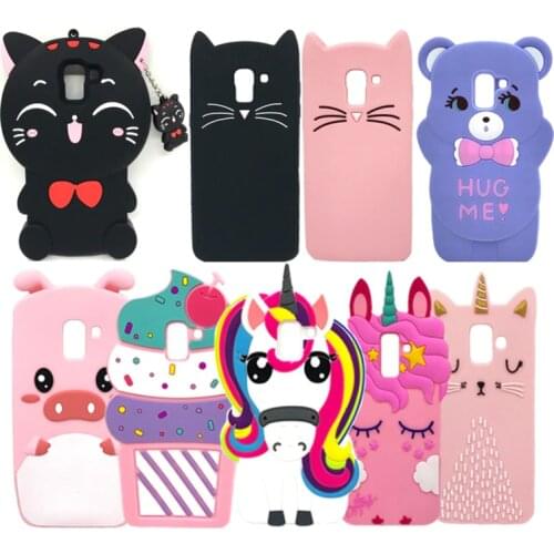 Silicone Case For Samsung Galaxy J4 J6 J8 EU Case J600 J400 3D Cartoon Cute Cases For Samsung J4 J6 Plus 2018 Cover Coque Fundas