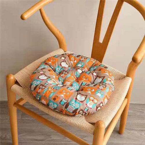 Printing Thicken Round Chair Cushion Seat Cushion Home Improvement Cushion Pillow Office Chair Cushion Polyester Fiber