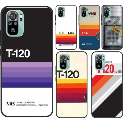 Vintage Cassette Tape Vhs poster For Xiaomi Redmi Note 9 Pro Note 10 Pro 7 8 9S 8T Back Cover For Redmi 9T 9C 9A K40 Case