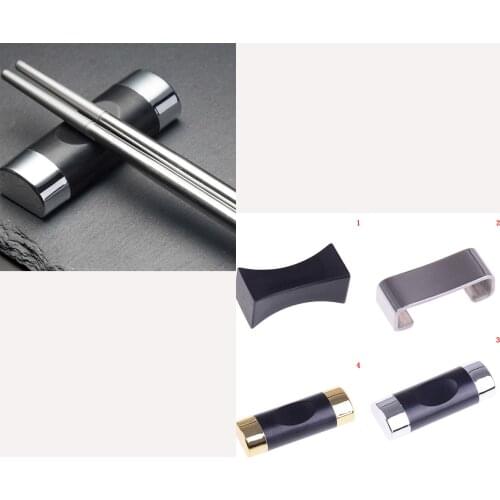 Visual Touch Alloy Chinese Chopstick Rest Chopsticks Holder Spoon Stand Rack Pillow Shape Frame Art Craft Kitchen Tools