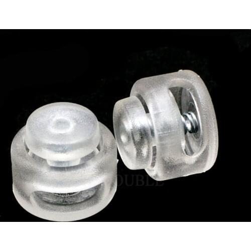 Cord Lock Toggle Stopper Plastic Toggle Clip For Paracord/Backpack Clear White