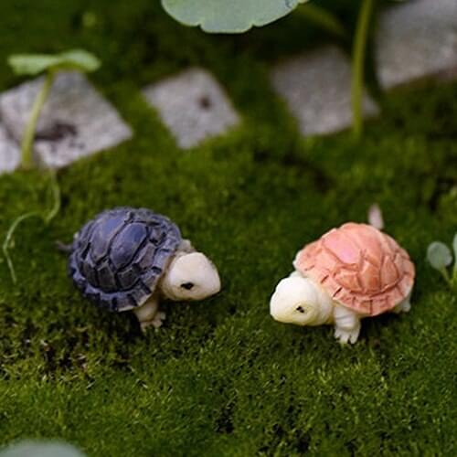 10Pcs Miniature Dollhouse Bonsai Fairy Garden Landscape Tortoise Decorations