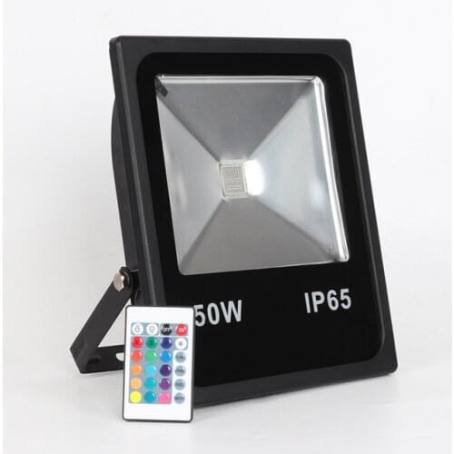 20pcs Led Spotlight Outdoor RGB Flood Light Color Changing 10W 20W 30W 50W Waterproof Outdoor Floodlight Garden AC90-260V