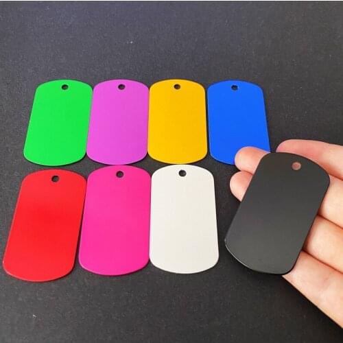 30pcs Trial Order Military Dog Tag Army Mens Necklace Pendant Pet Cat Id Name Aluminum Tag Plates Free Shipping