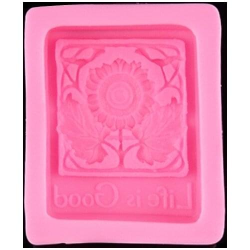 3D Sunflower Soap Mould Fondant Cake Molds Soap Chocolate Mould For The Kitchen Baking D293