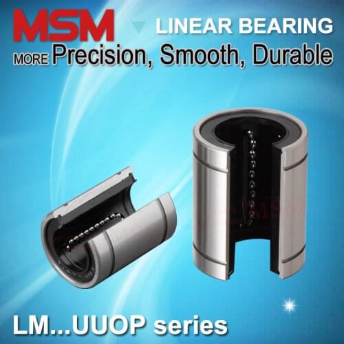 4pcs/lot MSM Open Type Linear Bearings LM12UUOP LM16UUOP LM20UUOP LM25UUOP LM30UUOP Rail Shaft Sliding Ball Bushings (mm)