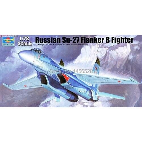 Free shipping 01660 1/72 RUSSIAN SU-27 FLANKER B FIGHTER Assembly Model kits Modle building Trumpeter scale