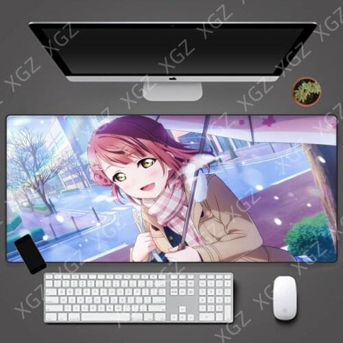 XGZ High Quality Promotion Purple Anime Girl Big Mouse Pad Suitable for Desk Mat Non-slip Comfortable Speed Gamer Pad Rubber