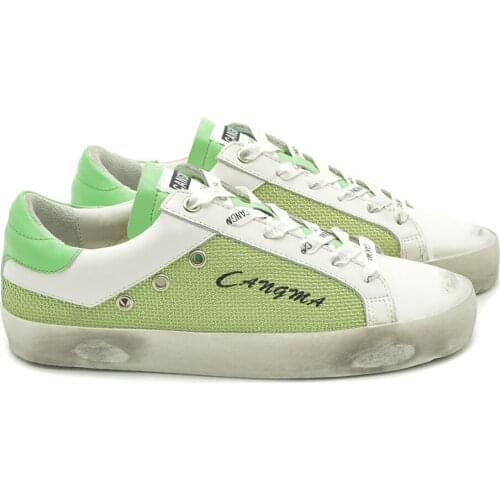 CANGMA Luxury Brand Man Designer Shoes Green Hemp Classical for Men Sneakers Breathable Genuine Leather Vintage Shoes