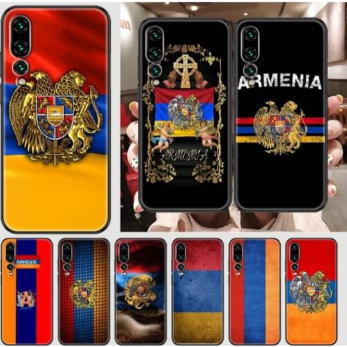 Armenia Flag Phone case For Huawei P Mate P10 P20 P30 P40 10 20 Smart Z Pro Lite 2019 black silicone cover tpu shell painting