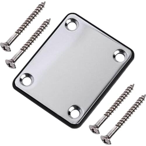 Electric Guitar Neck Plate Neck Plate Fix Tele Telecaster Guitar Neck Joint Board Including Screws