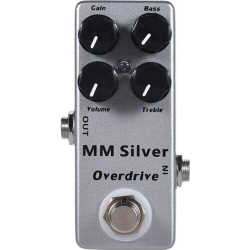 Hot AD-MOSKY MM Silver Electric Guitar Overdrive Effect Pedal Full Metal Shell True Bypass