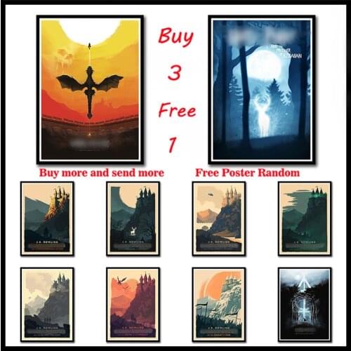 Fantasy filmSeries White Coated Paper Decoration Paintings Home Room Decor Frameless