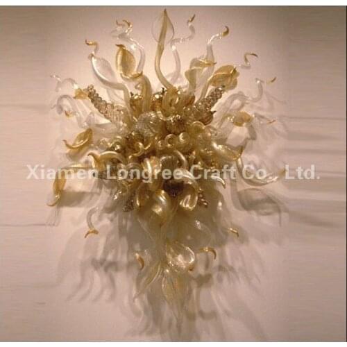 Hotel Restaurant Foyer Art Decorations Led Wall Light Hand Blown Murano Glass Modern Wall Lamps