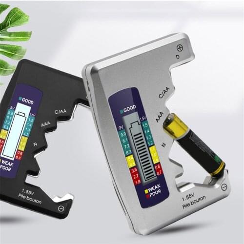 C/AAA/D/N/ 9V (6F22) and 1.5V Battery Button BatteriesTester LCD Screen Battery Voltage Measuring Device