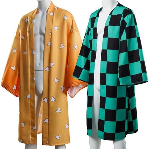 Demon Slayer Kimetsu No Yaiba Kimono Haori Cloak Cosplay Costume Halloween Adult Child Anime Costumes Cape