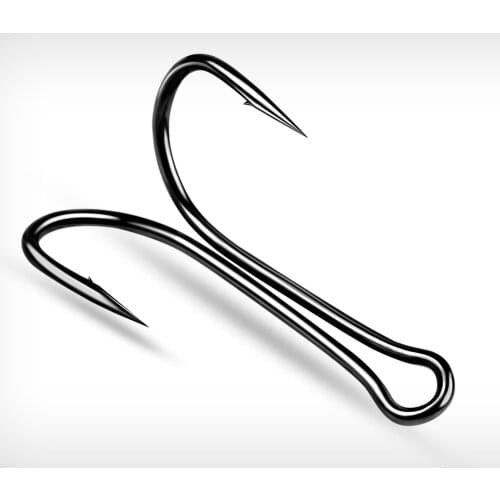 10pcs/lot Double Hook 6# -4/0# Sharp Hooks Double Fishing Hooks Fly Double Hooks High Carbon Steel for Jig Bass Fishhooks Tackle