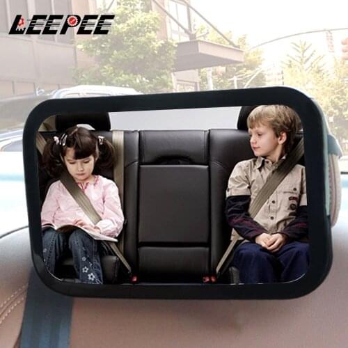 LEEPEE Car Rear View Curved Mirror Wide Angle Baby Chlidren Safety Monitor Adjustable Easy Install Auto Accessories Interior