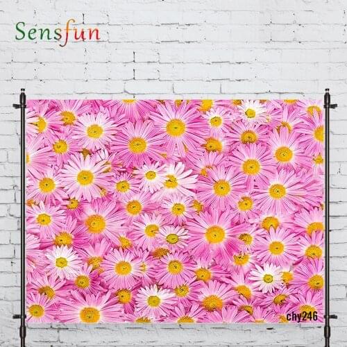 LEVOO Photography Backdrop Chrysanthemum Flower Decoration Natural Prop Fabric Photography Backdrop Photocall Photobooth