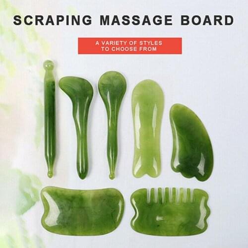Jade Face Roller Gua Sha Massager Natural Real Stone Scraper Care Massage Tools Face Gouache Skin R8Q1