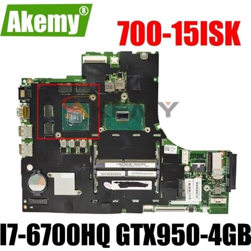 700-15ISK Laptop Motherboard For Lenovo 700-15 700-15ISK motherbaord DDR4 I7-6700HQ GTX950-4GB 15221-1M 448.06R01.001M