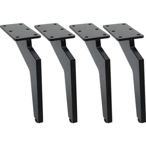 4pcs metal Furniture Legs 16.5cm Black sickle Table Cabinets feet Sofa Bed TV Cabinet legs Inclined Square Tube Furniture feet